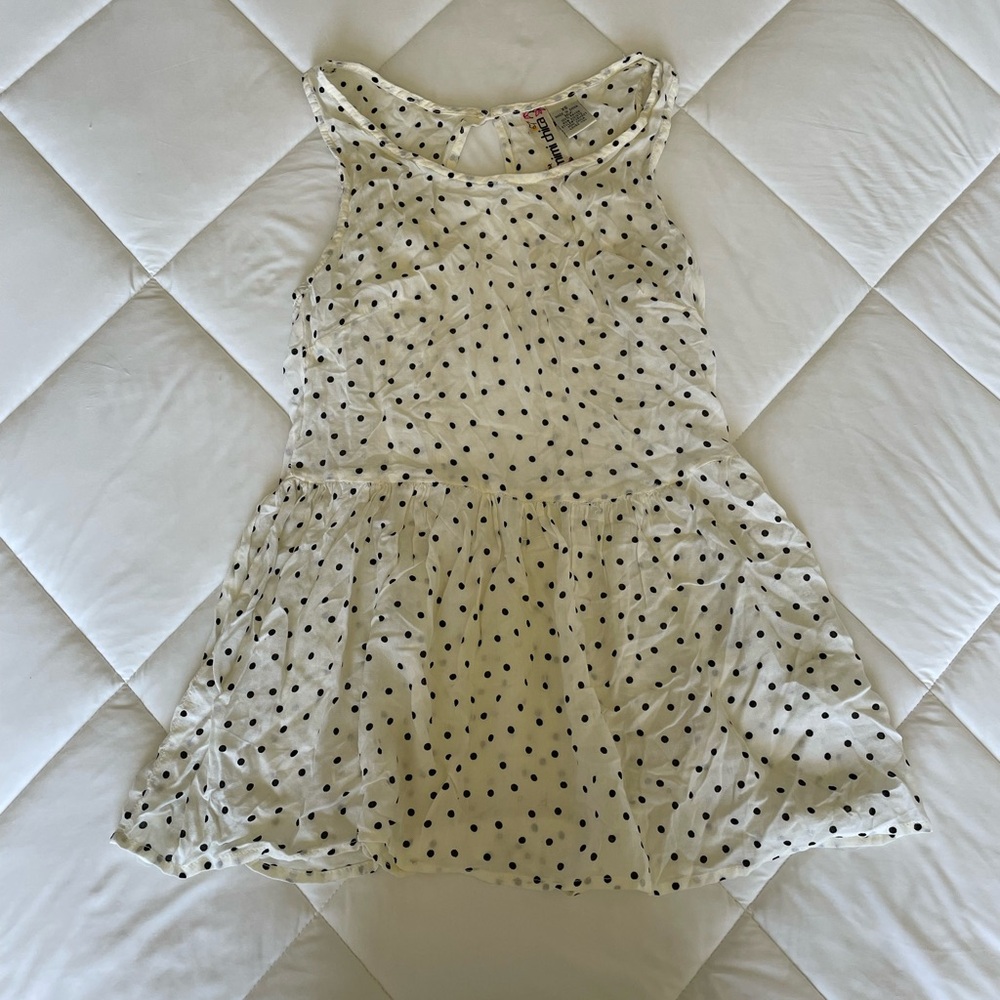 Mimi Chica Cream and Black Polka Dot Top